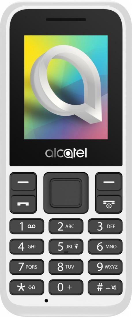Мобильный телефон Alcatel 1068D белый моноблок 2Sim 1.8" 128x160 Nucleus 0.08Mpix GSM900/1800 GSM1900 MP3 FM