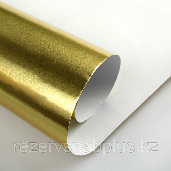 Металлизированная цветная самоклеящаяся бумага, золотая фольга глянцевая, лист 50*70 см
