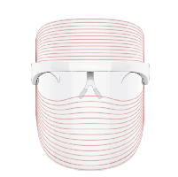 Маска для светотерапии  3 color LED mask прозрачная с трёхцветной подсветкой, фото 2