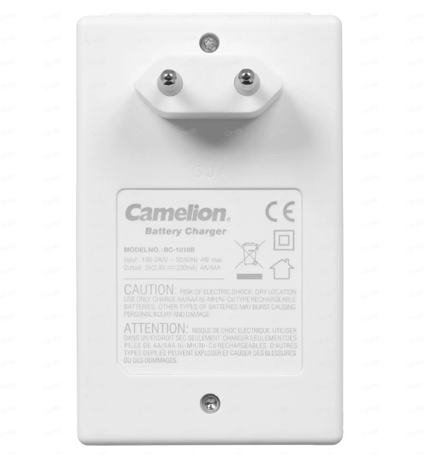 Зарядное устройство Camelion BC-1010B для Ni-MH, Ni-Cd аккумуляторов, 220V, 4слота, AA, AAA - фото 4 - id-p105530954