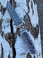 Нож «Велес» Рукоять - бивень мамонта + шишка в акриле