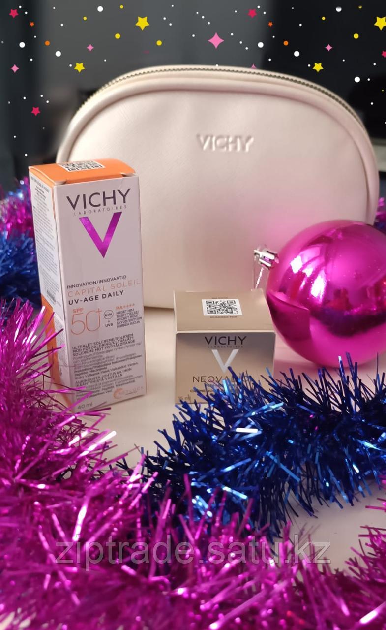 Набор косметики  VICHY Capital Soleil UV-AGE DAILY SPF 50 + NEOVADIOL PERI-MENOPAUSE + КОСМЕТИЧКА