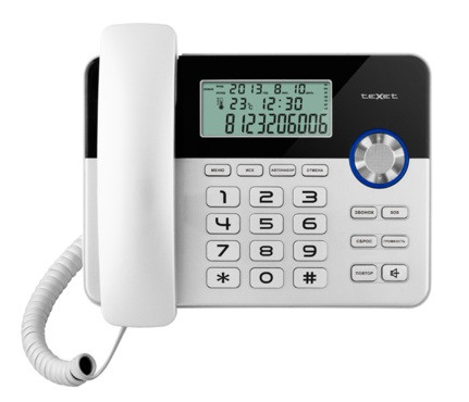 Телефон проводной Texet TX-259 черный-серебристый - фото 1 - id-p105543828