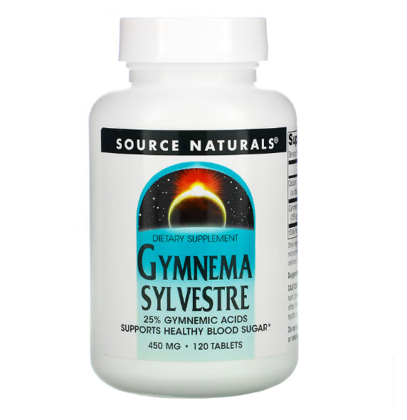 Source Naturals, джимнема, 450 мг, 120 таблеток
