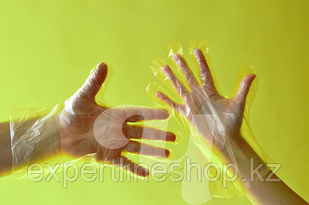 Перчатки полиэтиленовые  Универсальные прозрачные 100 шт/упк, ЧИСТОВЬЕ, фото 2