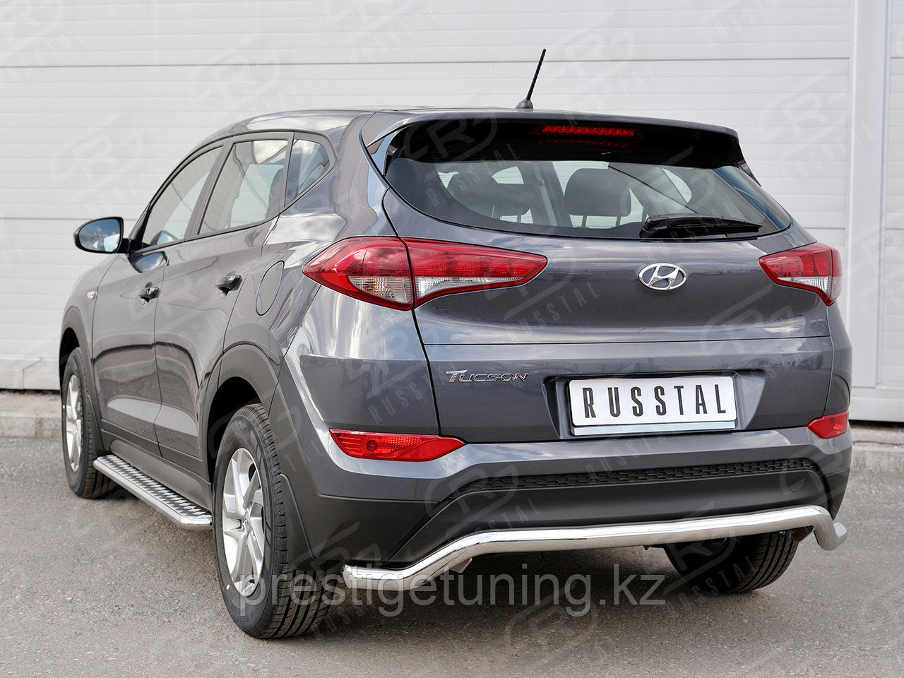 Защита заднего бампера d63 волна (кроме hi-tech) Hyundai Tucson 2015-2018 - фото 3 - id-p105545187