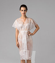 Халат-кимоно одноразовый SMS без рукавов белый 10 шт/упк., ЧИСТОВЬЕ