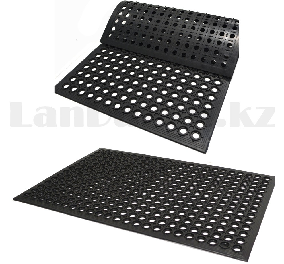 Грязезащитный придверный коврик резиновый ячеистый 150х90 см черный