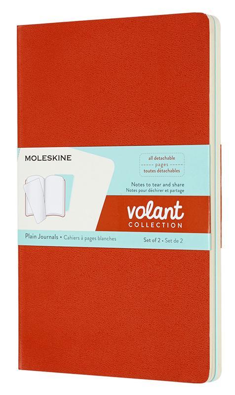 Блокнот Moleskine VOLANT QP723F16B24 Large 130х210мм 96стр. нелинованный мягкая обложка оранжевый/голубой