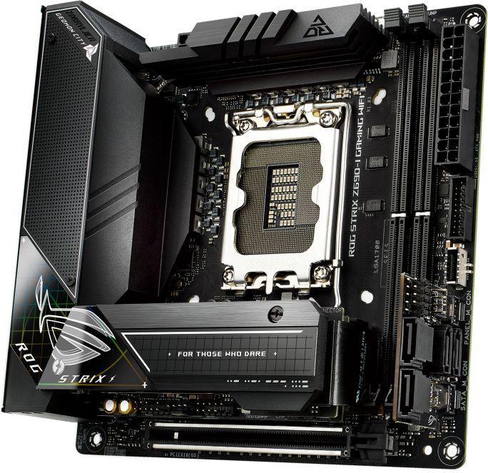 Материнская плата Asus ROG STRIX Z690-I GAMING WIFI Soc-1700 Intel Z690 2xDDR5 mini-ITX AC`97 8ch(7.1) 2.5Gg