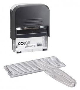 Самонаборный штамп Colop Printer C30/1 Set пластик корп.:черный автоматический 5стр. оттис.:синий шир.:47мм