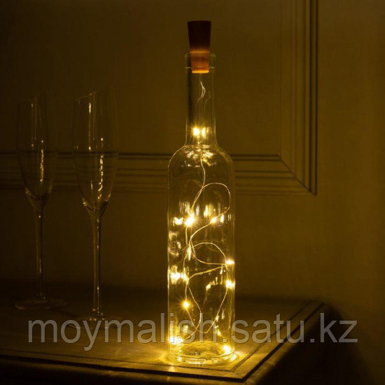 Гирлянда «Нить (Капля, Роса)» свечение белое, теплое и цветное, 3 м, (на батарейках АА), 30 LED - фото 8 - id-p105557023