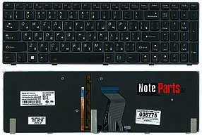Клавиатура для ноутбука Lenovo Y580, Y580A, Y580M черная с подсветкой