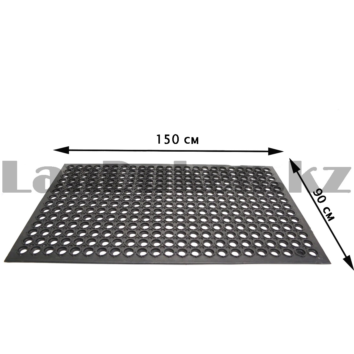 Грязезащитный придверный коврик резиновый ячеистый 150х90 см черный - фото 3 - id-p105548584