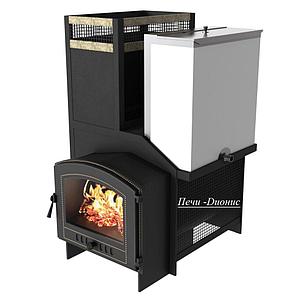 Печь для бани Емельяныч-3 Ceramic, с дверцей 224 со стеклом, под бак слева/справа (Дионис) 8 - 24 м3