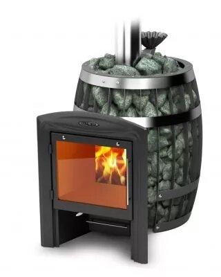 Печь для бани ТМФ Саяны II Carbon Витра закр. каменка