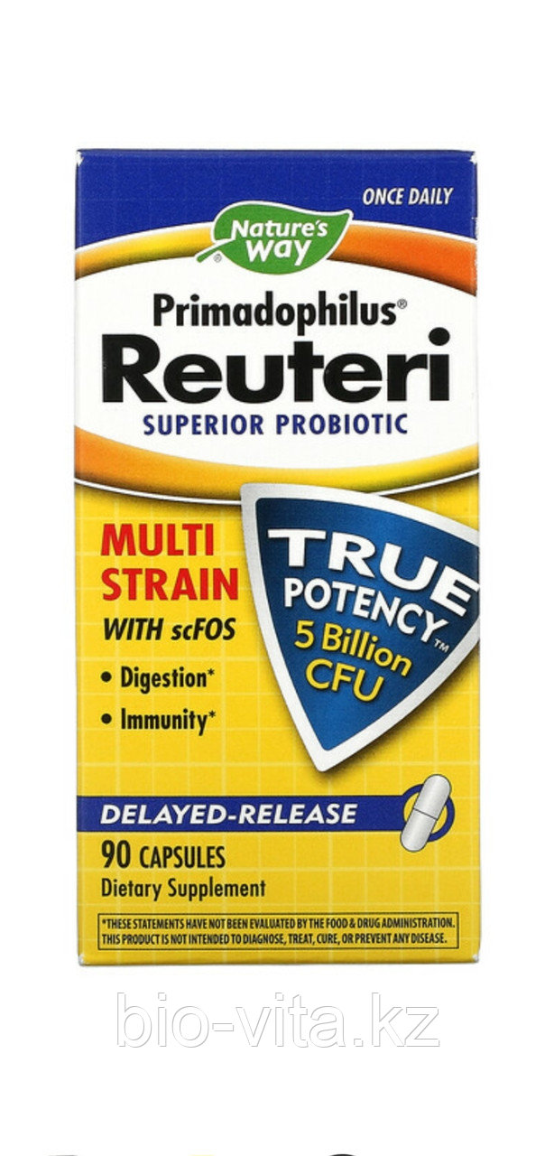 Primadophilus Reuteri, улучшенный пробиотик, 5 миллиардов КОЕ, 90 капсул