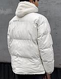 Куртка однотон тедди мех бел 9009-2, фото 4