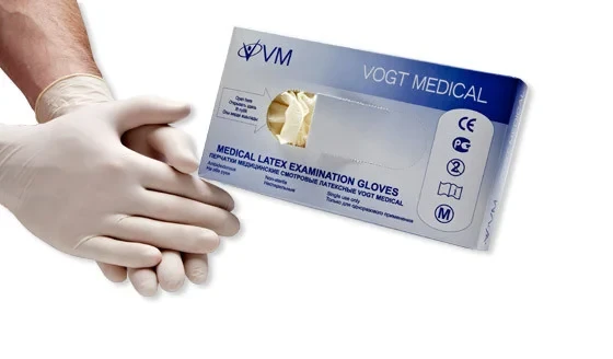 Перчатки Vogt Medical смотровые неопудренные нестерильные нитриловые р-р S