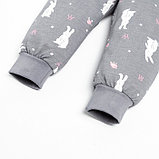 Комплект: джемпер и брюки Крошка Я "Princess", рост 68-74 см, цвет серый, фото 6