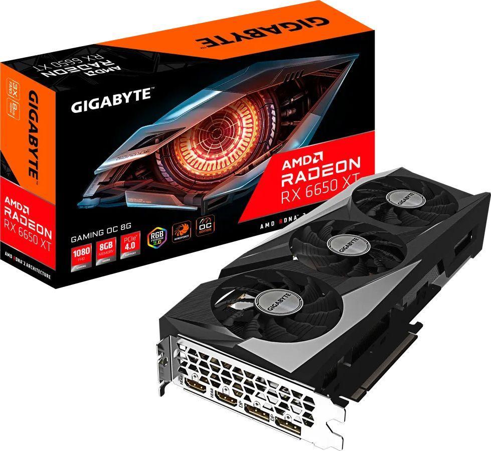 Видеокарта Gigabyte PCI-E 4.0 GV-R665XTGAMING OC-8GD AMD Radeon RX 6650XT 8192Mb 128 GDDR6 2523/17500 HDMIx2