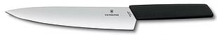 Нож кухонный Victorinox Swiss Modern (6.9013.22B) стальной разделочный лезв.220мм прямая заточка черный
