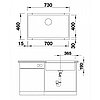 Кухонная мойка  под столешницу Blanco Rotan 700-U антрацит, фото 2