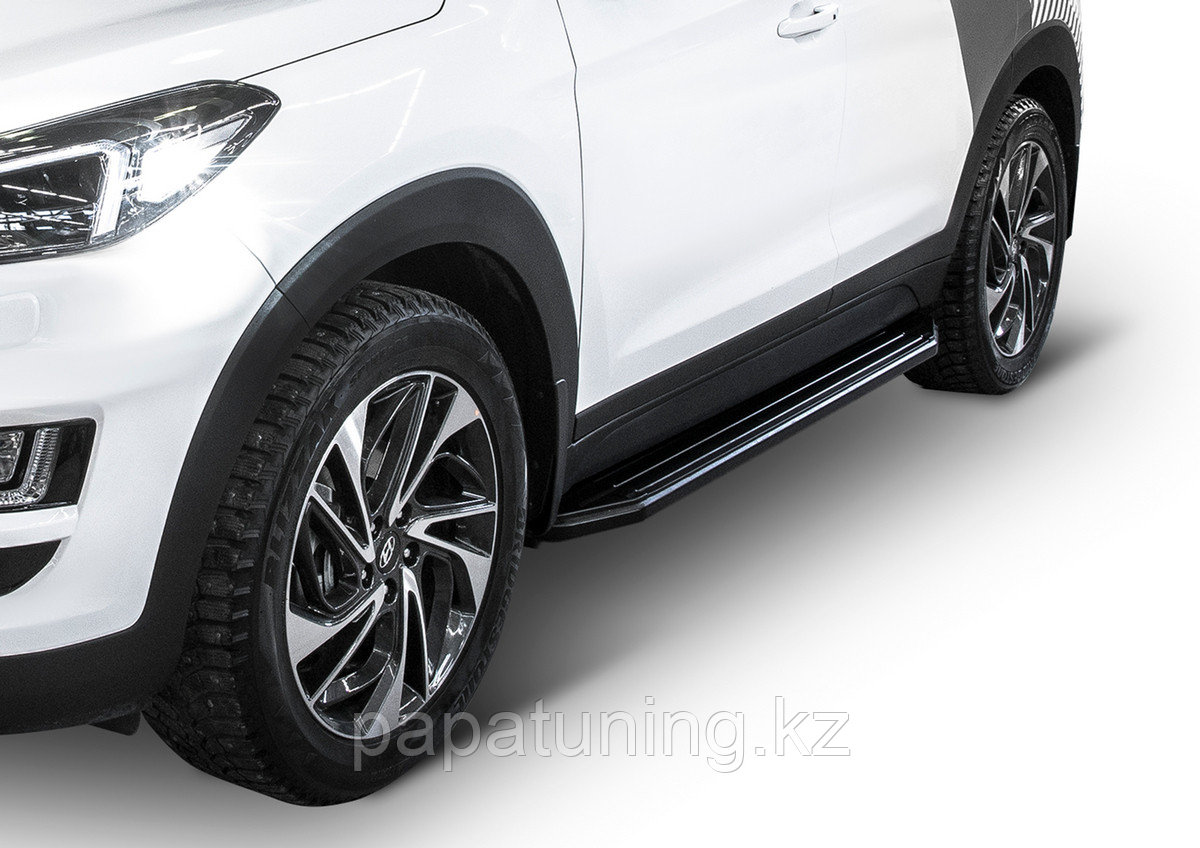 Пороги подножки Hyundai Tucson 2018-2021 Premium-Black, фото 1