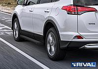 Пороги подножки Toyota Rav 4 2015-2019 Black