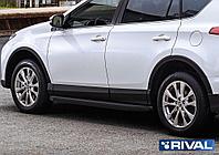 Пороги подножки Toyota Rav4 2015-2019 Premium-Black