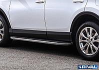 Пороги подножки Toyota Rav4 2015-2019 Premium