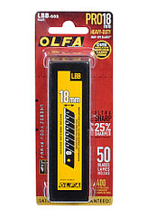 Лезвия OLFA LBB-50B BLACK MAX 18мм 50 шт