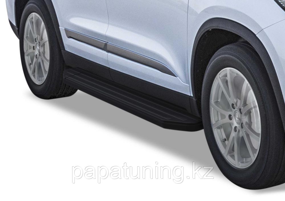 Пороги, подножки "Premium-Black" Chery Tiggo 8 2020-