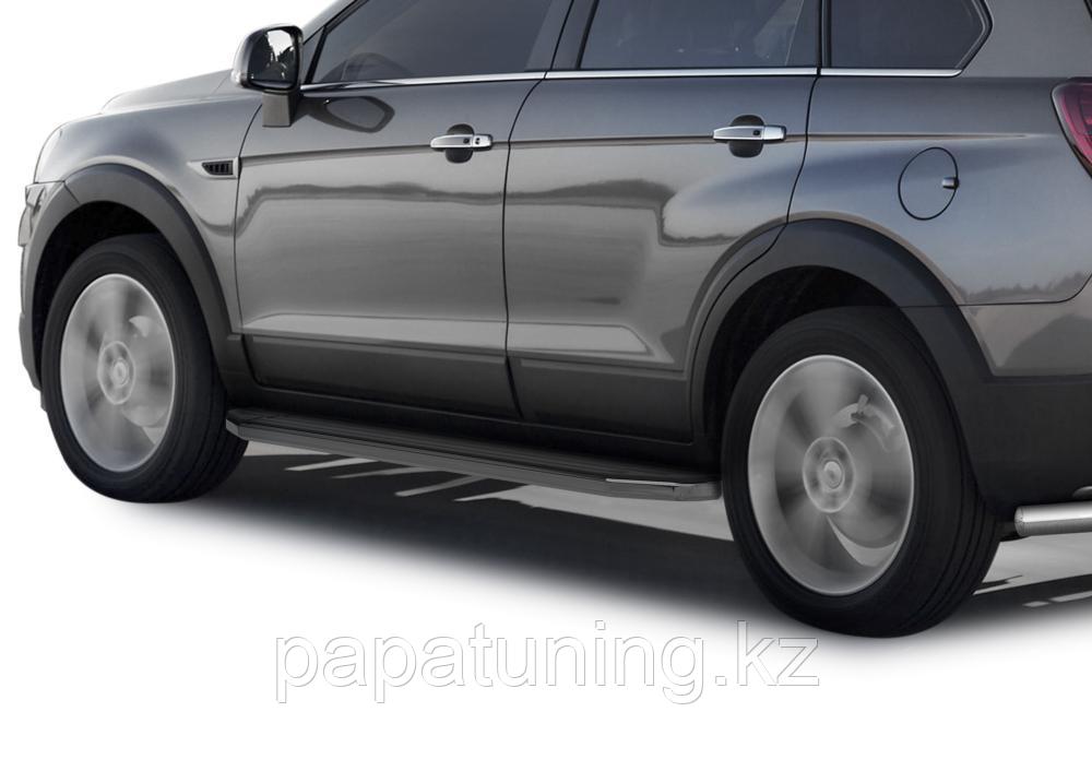 Пороги подножки Premium Chevrolet Captiva 2011-2013-2016, фото 1
