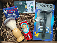 Подарочный набор для бритья - Помазок, ARKO мыло, IHA Kantasi (Палочки от порезов) 1 шт., Dorco PL602 Станок