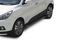 Пороги подножки Hyundai ix35 2010-2013-2015 Premium-Black