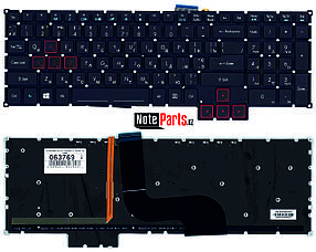 Клавиатура для ноутбука Acer Predator 15, 17 G9-591, 17X GX-791, GX-792 Series, чёрная с подсветкой