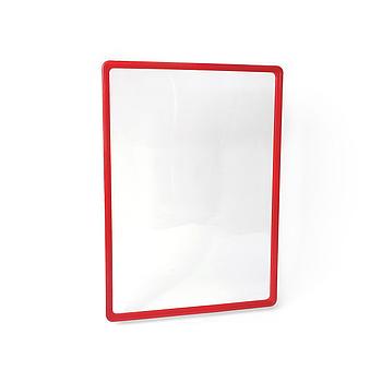 Пластиковая рамка КРАСНАЯ с карманом-протектором формата PF-A3