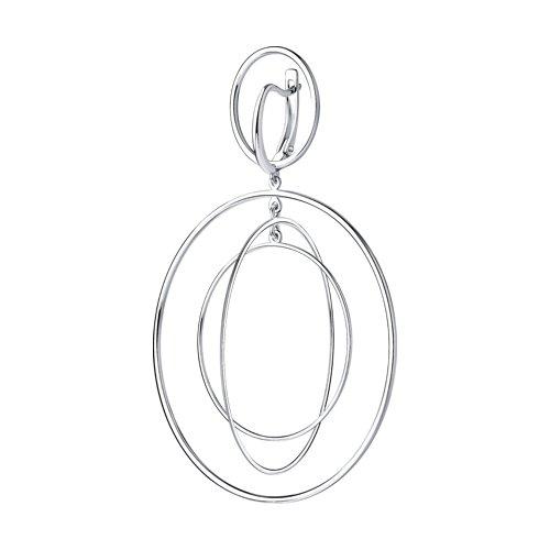 Серьга из серебра SOKOLOV 94170087 покрыто родием,с английским замком коллекц. SKLV 1.19