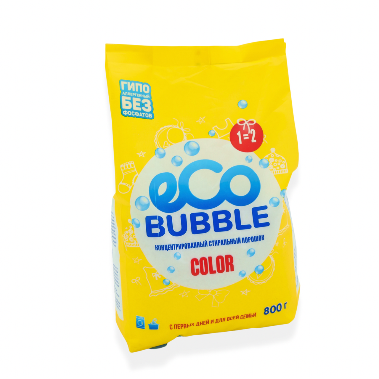Детский стиральный порошок Eco Bubble 800 гр - фото 1 - id-p105511906