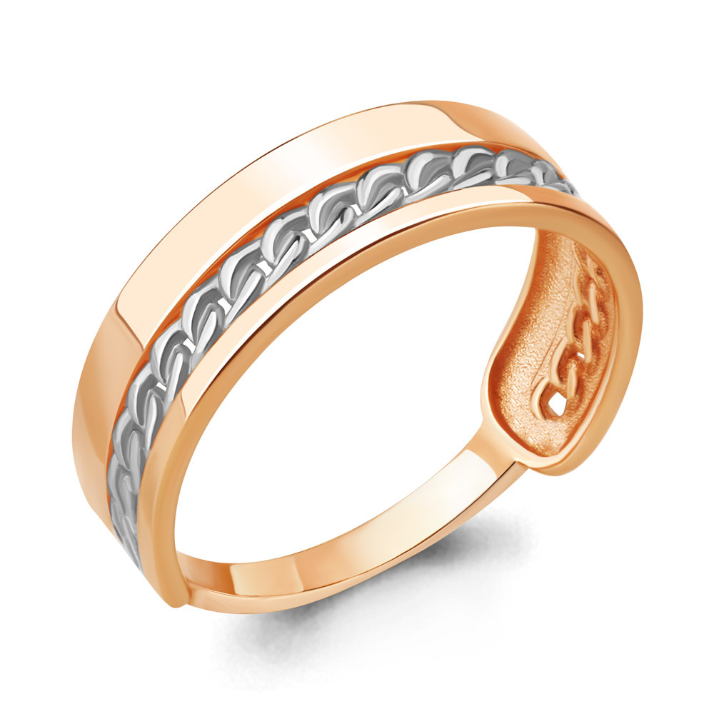 Серебряное кольцо Aquamarine 54779.6 серебро с позолотой
