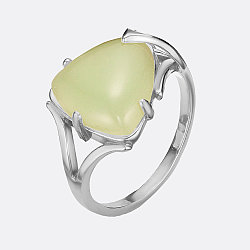 Кольца из серебра цветные камни  искусственный нефрит Красная Пресня 2339892Дн