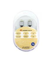 Кабель аудио-видео LAZSO WH-111-B HDMI (m)/HDMI (m) 1м. Позолоченные контакты черный (WH-111(1M)-B)