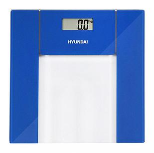 Весы напольные электронные Hyundai H-BS03984 макс.180кг прозрачный/синий