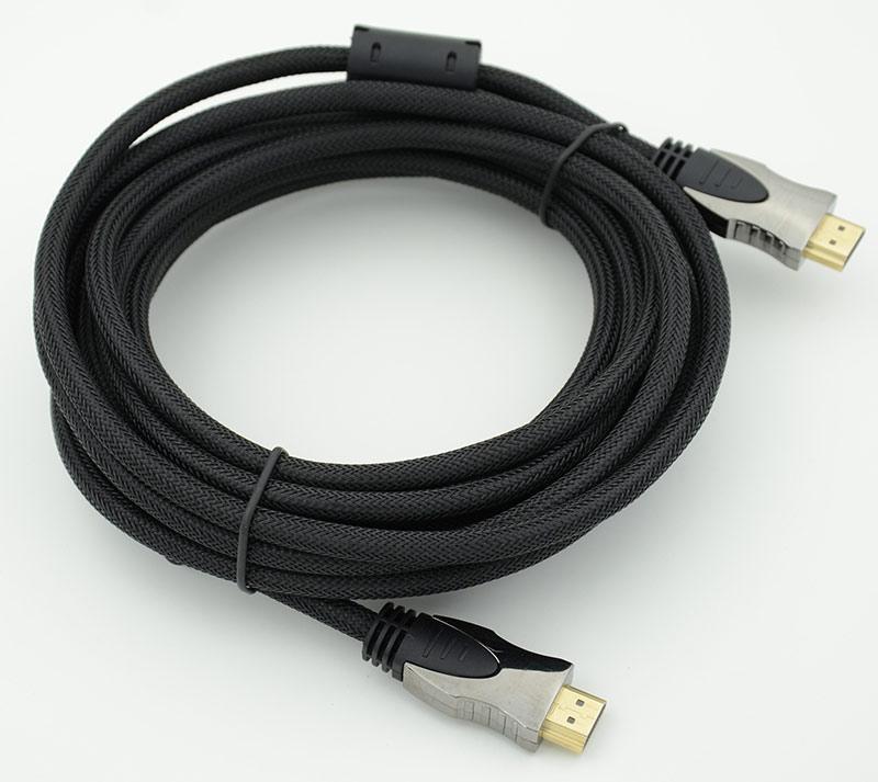 Кабель аудио HDMI (m)/HDMI (m) 5м. феррит.кольца Позолоченные контакты