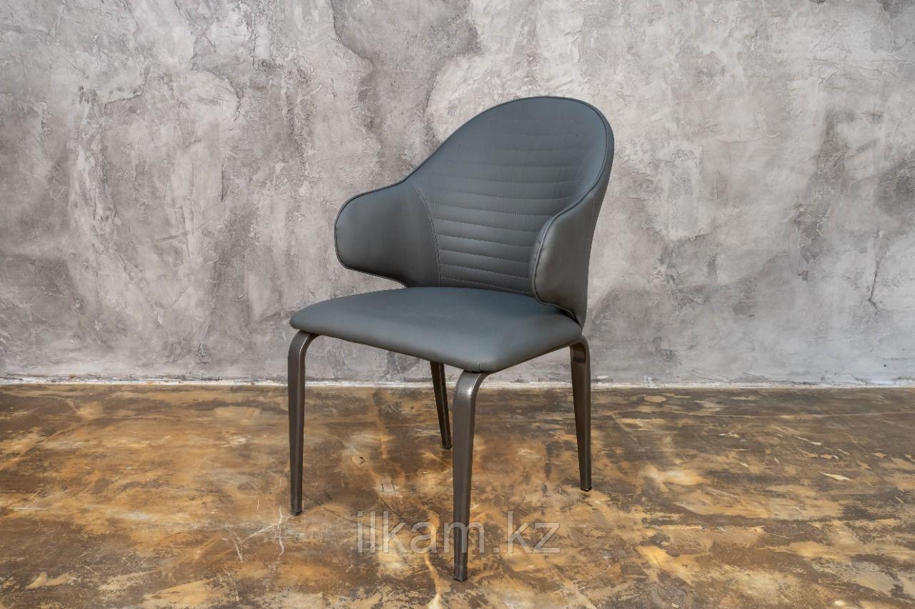 Стул - кресло  экокожа серый