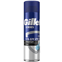 Гель для бритья Gillette Series Очищающий с углём, 200мл