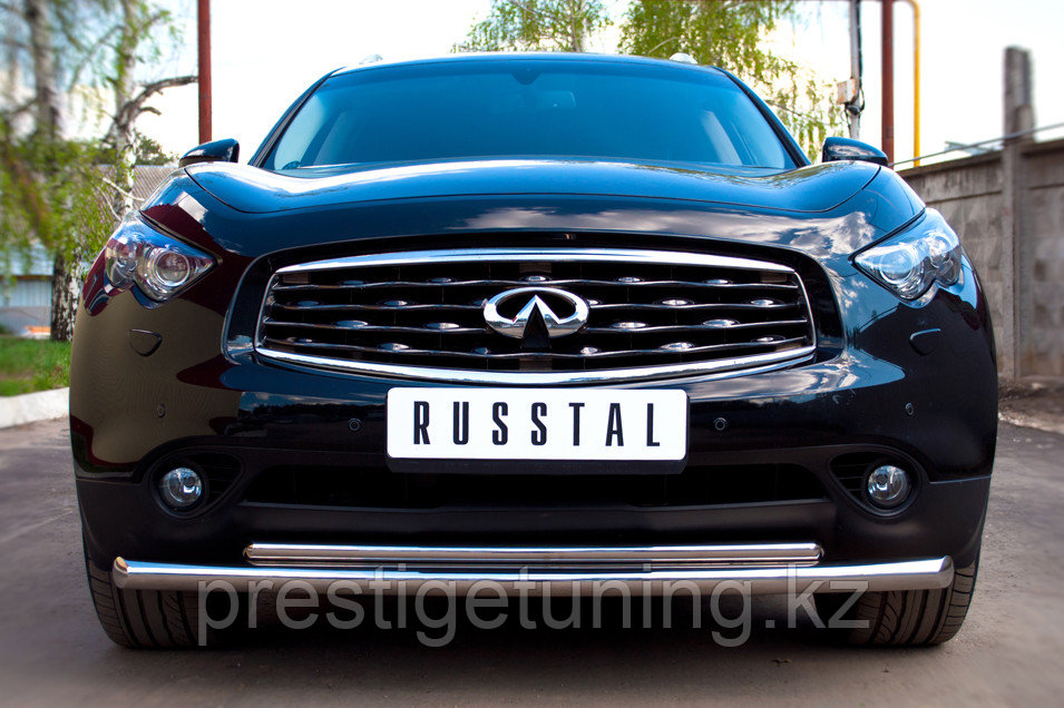 Защита переднего бампера d63 Infiniti FX37-QX70  2010-2017