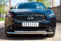 Защита переднего бампера d63/63 Infiniti FX37-QX70 2010-2017