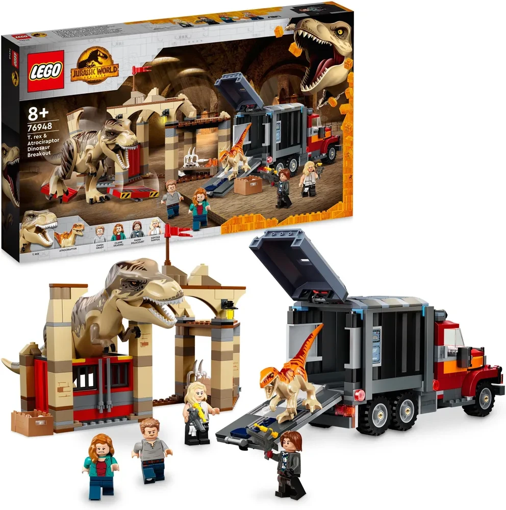 76948 Lego Jurassic World Побег атроцираптора и тираннозавра, Лего Мир Юрского периода - фото 1 - id-p105567988